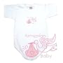 BABY BODYSUIT WHITE " PINK STORK ARMENIAN " ARMENIA 6 - 9 Months
