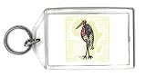 Keychain with crane, bird, animal