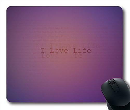 Maimouse Unique design Mouse Pad with i love life Non-Slip Rubber Mousepad Size 9 Inch(220mm) X 7 Inch(180mm) X 1/8(3mm)