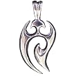 Tribal Fire Sterling Silver Pendant Necklace