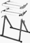 Wolfcraft 6128 Adjustable 27-Inch to 43-1/2-Inch Triple Roller Stand with 16-Inch Rollers