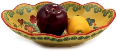 MARIKLA: Waved Rim Oval Bread Bowl - GRAPE Design [KNC382/U-MRK]
