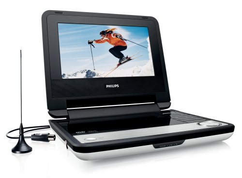 City Travel Guides Discounted  Elektronik : Philips PET 735 Tragbarer DVD-Player mit integriertem DVB-T Tuner schwarz/weiss