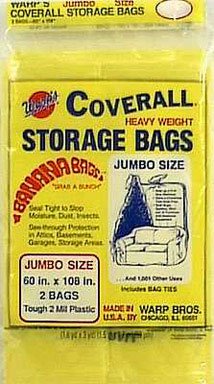 Warp Brothers CB-60 Banana Bags 2-Count Storage Bags, 60-Inch by 108-Inch
