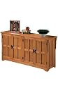 Craftsman Lowboy Sideboard Buffet Table Wood Doors Four door 60"w Light Oak