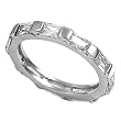 Sterling Silver w/ CZ Ring - 3mm Band Width - Clear CZ - Size: 5-13