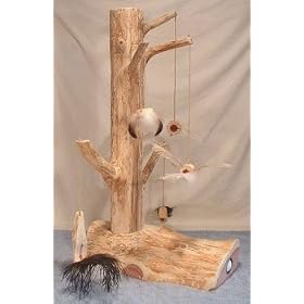 Style 10 Red Cedar Cat Scratching Post with Mouse