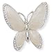 Jewelry : Crystal Butterfly Silvertone Pin