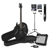 Metal X Guitar + Complete Pack by Gear4music Black