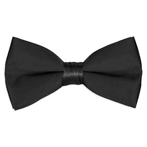 Black Satin 2 1/2 Bow Tie