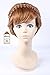 Anogol Free Hair Cap+ for Adults for Kids Halloween Wig Party Wigs Braid Hair Brown Updo Wig