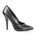 5 Inch Heel Classic Pump (Black Pu;7)