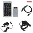 BlackBerry Storm2 9550 Combo Trans. Clear Silicon Skin Case + Rapid Car Charger + Home Wall Charger + USB Data Charge Sync Cable for BlackBerry Storm2 9550 + Free LiveMyLife Wristband