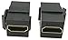 HDMI Keystone Jack Inserts, CGTime (2-Pack) HDMI Keystone Female to Female Coupler Snap-in for Wall Plate - Black