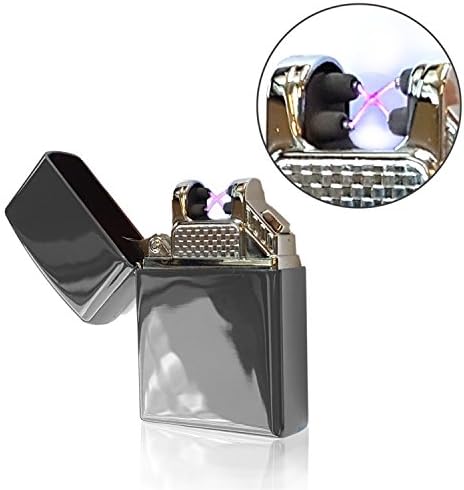 Plasma Beam Windproof Flameless Dual/Double Tesla Electric Arc Spark USB Rechargeable like Cigarette Lighter