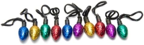 U-B Christmas Tree Lights, Compatible with all Rubber Band Bracelets, With Attached Bands- (10 Charms)