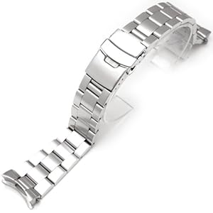 22mm Super Oyster Type II watch band for SEIKO Diver SKX007/009/011 Curved End