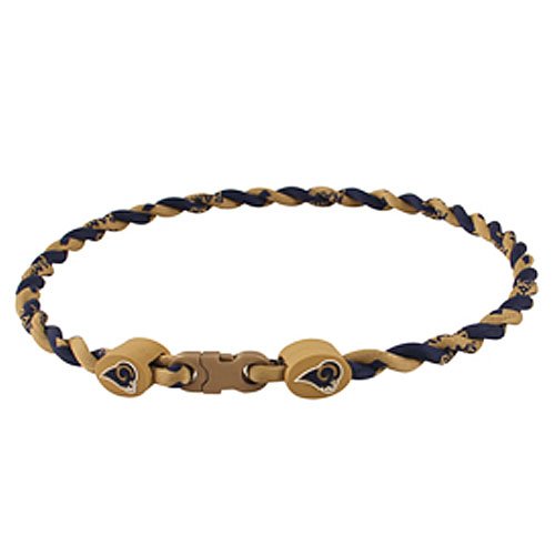 St Louis Rams Titanium (Double Braid) Core Sport Necklace - 18 Inch
