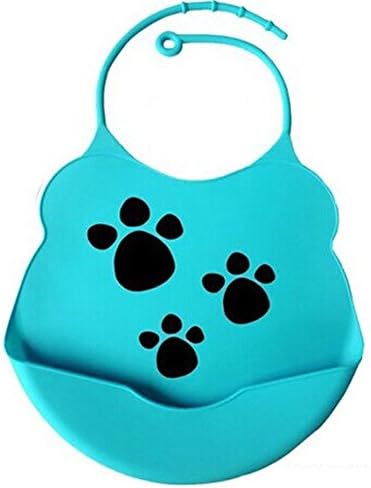 Blue Soft Silicone Nursing Covers Children Cute Cartoon Soft Baby Bibs with Cartoon and Waterproof Breastfeeding Cover