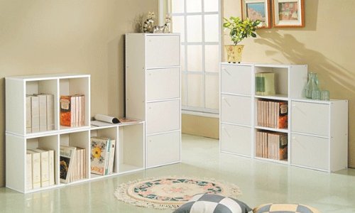 3-shelf Cabinets in White Color