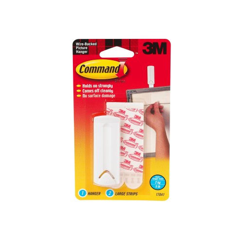 3M Command 17041 Wire-Backed Picture Hanger with Adhesive Strips