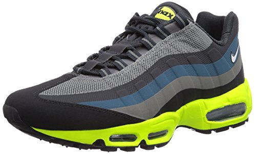 Nike Air Max 95 NO SEW Men Sneakers Med Base Grey/Base Grey/Volt/White 616190-007 (SIZE: 9.5)
