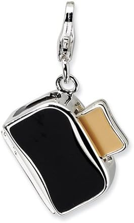 New Amore La Vita Sterling Silver 3-D Toaster Charm with Lobster Clasp