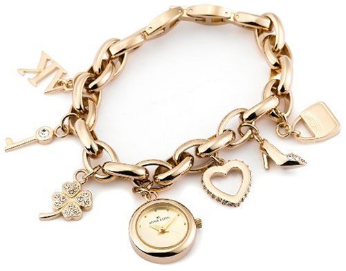 41DPwcIW%2BjL AK Anne Klein Womens Swarovski� Crystal GoldTone Charm