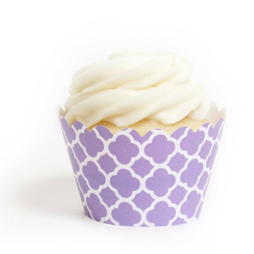 Dress My Cupcake Lavender Spanish Tile Cupcake Wrappers, Set of 12