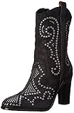 Donald J Pliner Women's Oliviasprk Western Boot, Black Oily Suede, 8 M US