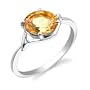 Sterling Silver 1.50 cts Oval Shape Citrine Ring Size 8