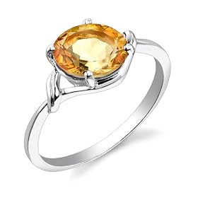 Buy Sterling Silver 1.50 cts Oval Shape Citrine Ring Size 8 by Peora