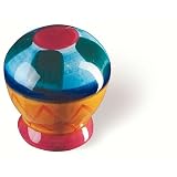 Siro Designs 81-110 Botanico 27MM Round Knob - Pink/Blue/Green Stripes