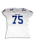 White No. 75 Game Used Kentucky Russell Football Jersey