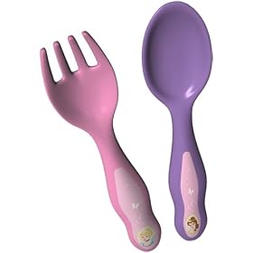 The First Years 6 Pieces Disney Princess Sava Semi Disposable Toddler Cutlery