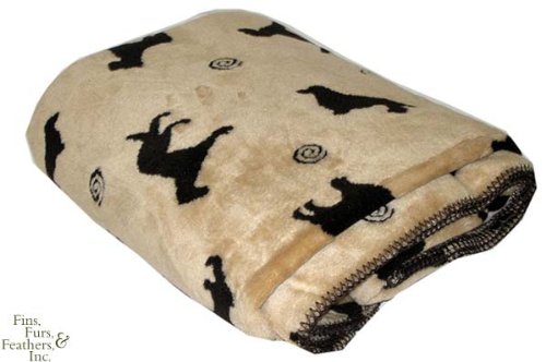 Carolina Pet Plush Tossed Dog Throw - Beige 60 inch X 90 inch