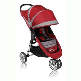 Baby Jogger City Mini Single Stroller - Crimson/Gray