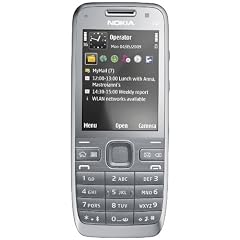 Nokia E52 steel grey aluminium (UMTS, GPS, A-GPS, WLAN, MP3, Bluetooth, Kamera mit 3,2 MP) Handy ohne Vertrag, ohne Branding, kein Simlock