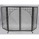 Three-Part Fireplace Screen with Center Doors