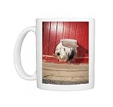 Photo Mugs of DOG - Looking out of cat flap from Ardea Wildlife Pets
