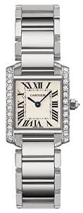 Cartier Tank Francaise 18kt White Gold Diamond Ladies Watch WE1002S3