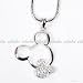 Mickey Mouse Necklace Pendant Neck Chain Silver