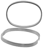 Men's Solid Surgical Steel Oval Bangle