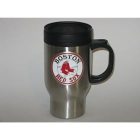 BOSTON RED SOX 16 oz. Logo Stainless Steel TRAVEL MUG by Great American