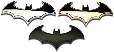 PUSH CART Bat Man Fans Car Metal Stickers Outside Decal Tag for Truck.Cars(silver)
