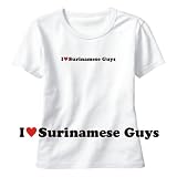 T-Shirt Woman White  I Love Surinamese Guys  Suriname Country