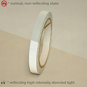 JVCC REF-7 Engineering Grade Reflective Tape: 1/2 in. x 10 yds. (Silver-White)