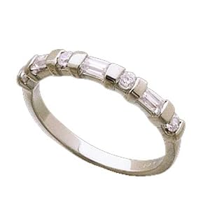 Platinum Baguette Diamond Anniversary Band