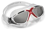 Aqua Sphere Vista Swim Mask Smoke Lens Goggles (White/Red)