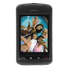 BlackBerry Storm 9530 Silicone Skin Case & Screen Protector Combo (Black)